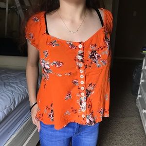 Free people floral t-shirt